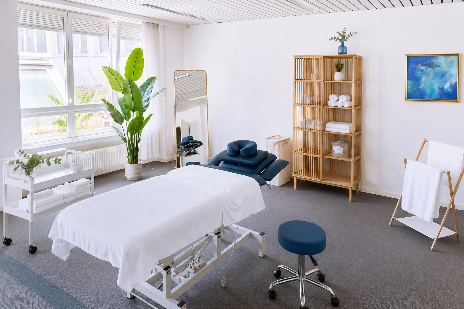 Empfang und Warteecke im Massage Zentrum Windisch